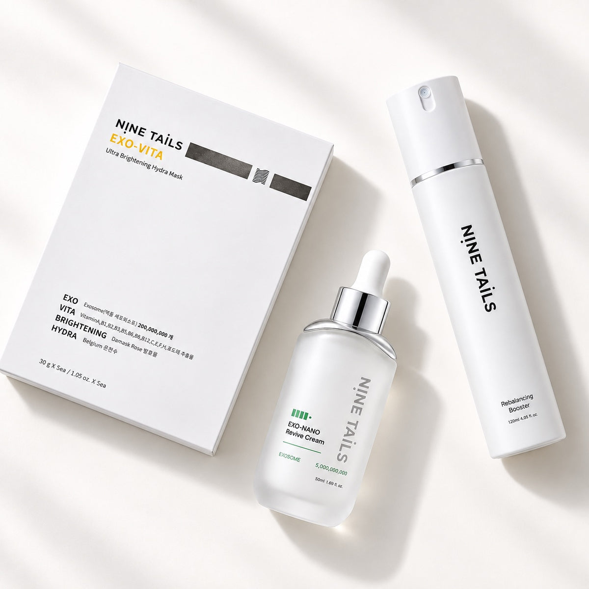 Vista superior dos produtos do Kit Reborn Skin