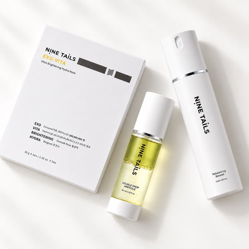 Vista superior dos produtos do Kit Glass Skin